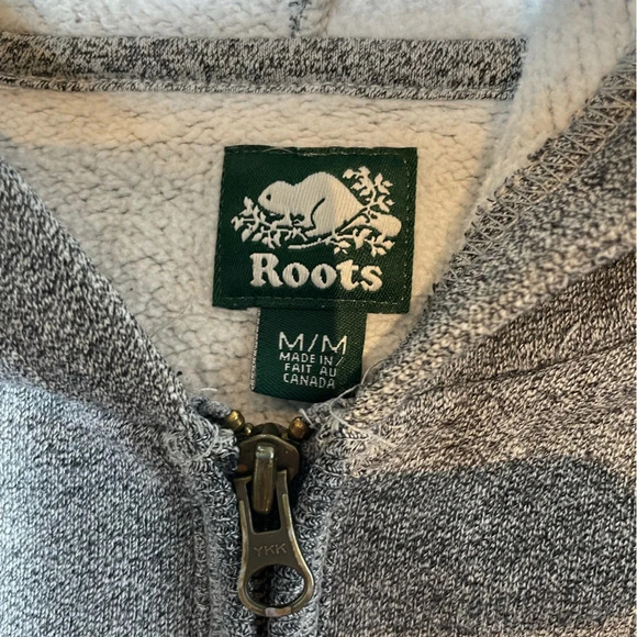 Roots Salt & Pepper Zip Up Hoodie Whistler Logo Canada - Picture 8 of 10